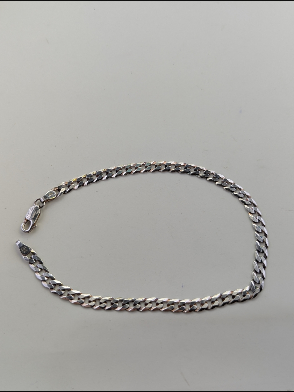 ✨ 925 Sterling Silver Mens Curb Bracelet ✨
